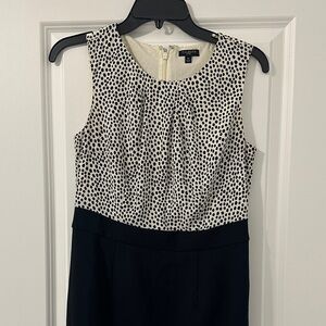 Talbots Black and White Patterned Dress